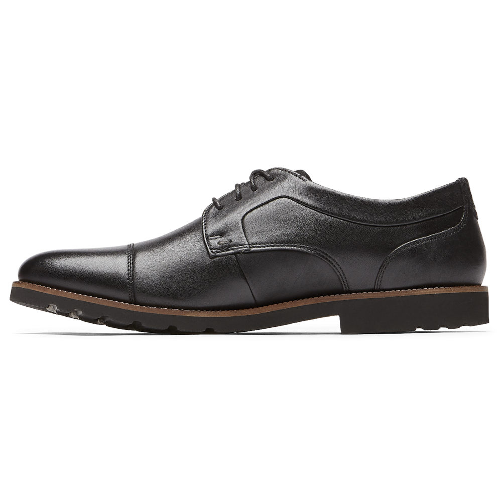 Rockport Mens Sharp & Ready 2 Cap Toe - Oxfords Black - JQH278631